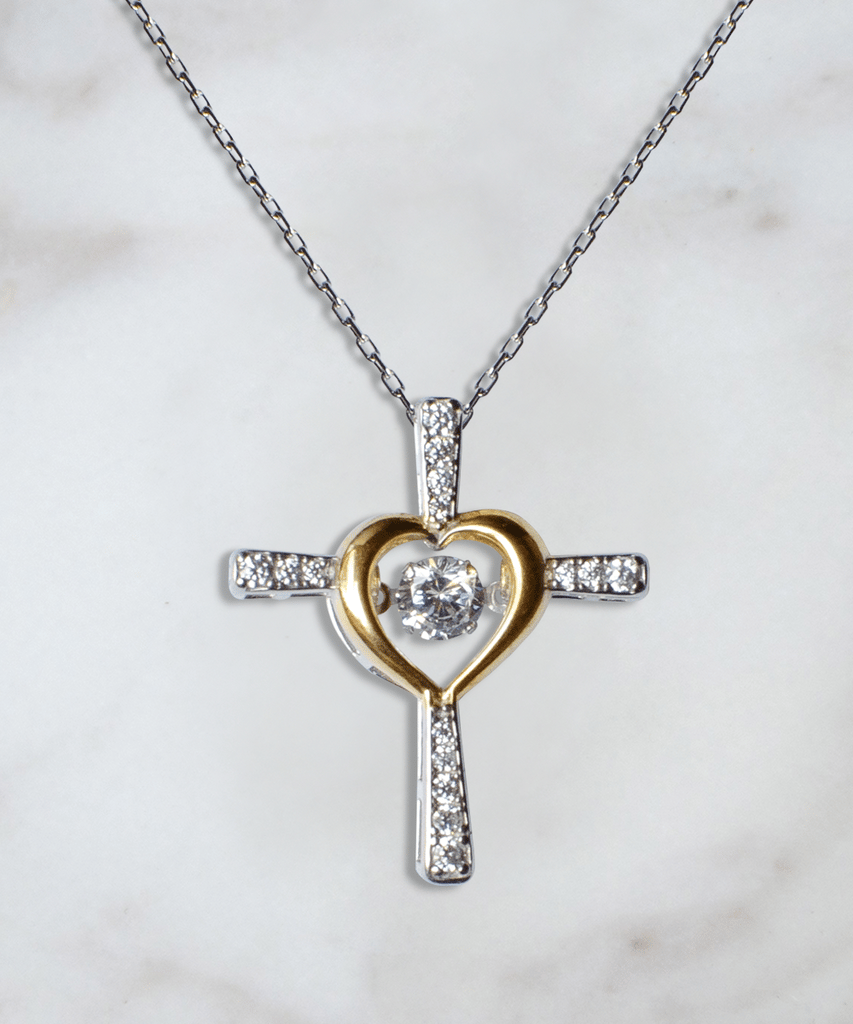 Collier de danse croisée avec carte de message
