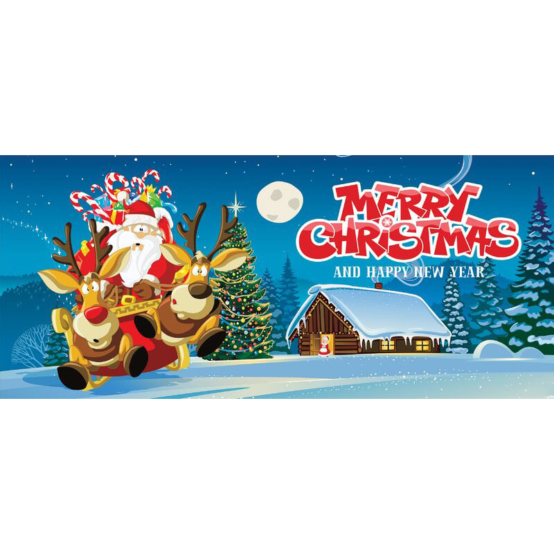 Porte de garage décollage du Père Noël
