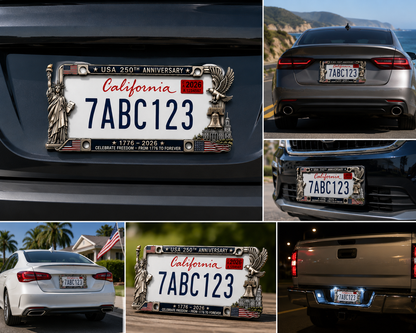🔥 Father's Day 60% OFF!  - 🇺🇸 250th Anniversary Commemorative License Plate Frame🗽