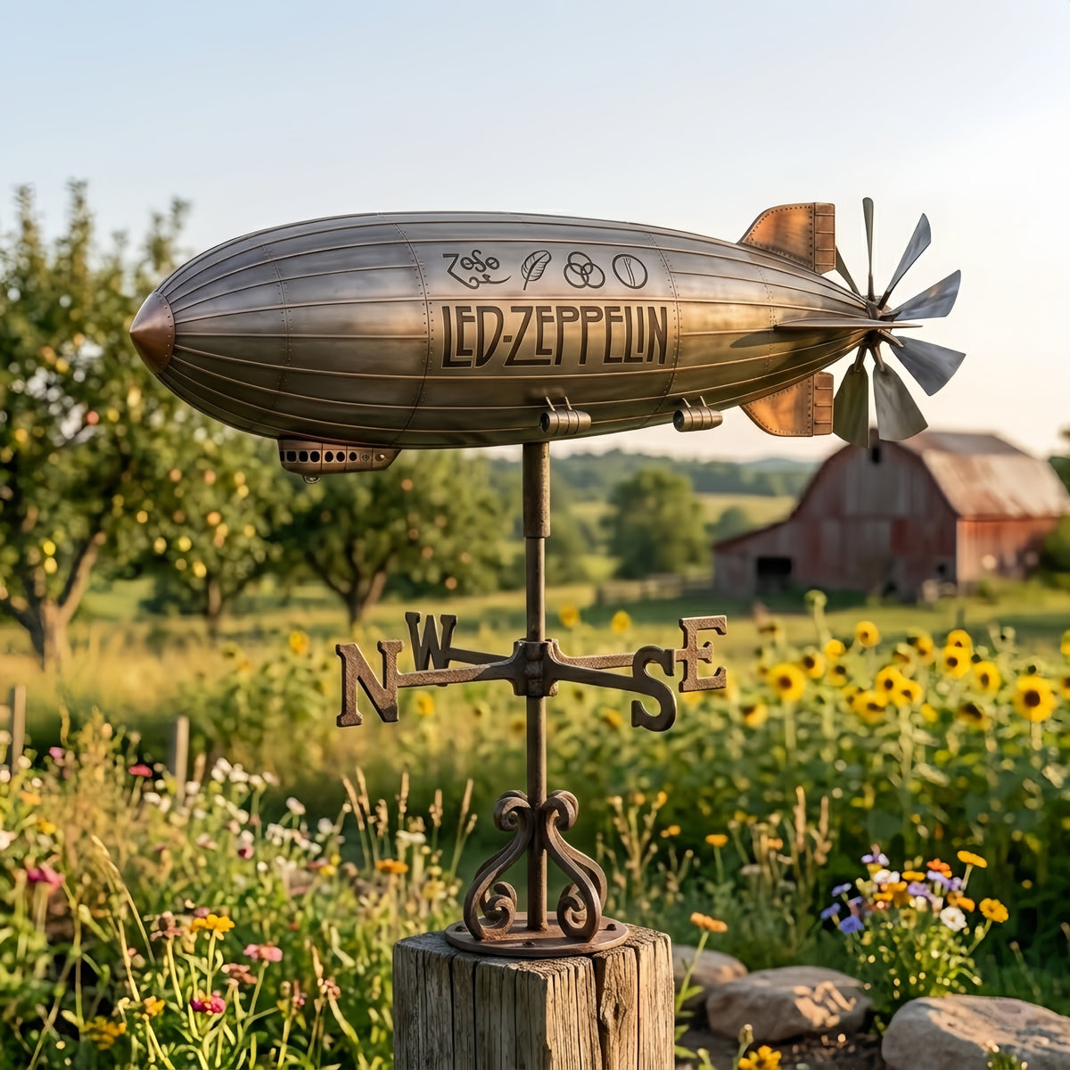 🔥🔥New Year 70% Off--Led Zeppelin Blimp Garden Wind Spinner