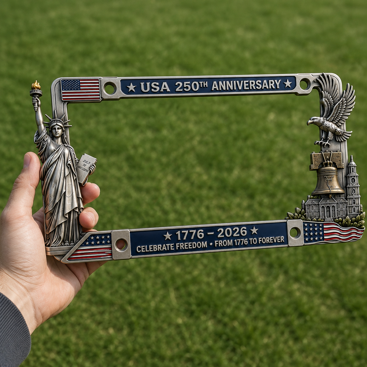 🔥 Father's Day 60% OFF!  - 🇺🇸 250th Anniversary Commemorative License Plate Frame🗽