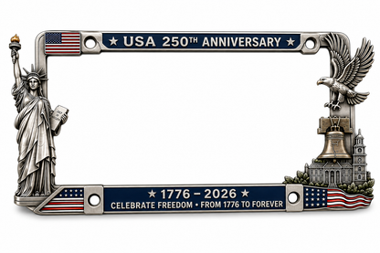 🔥 Father's Day 60% OFF!  - 🇺🇸 250th Anniversary Commemorative License Plate Frame🗽