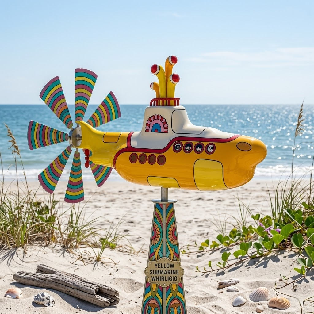 🔥🔥Father's Day 70% Off--Retro Yellow Submarine Wind Spinner