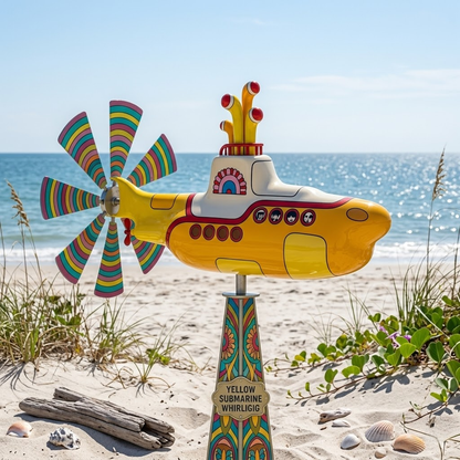 🔥🔥Father's Day 70% Off--Retro Yellow Submarine Wind Spinner
