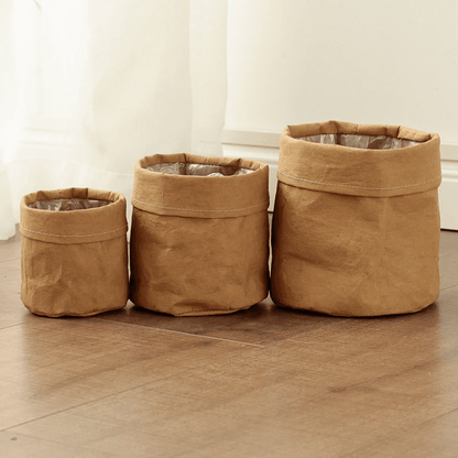 Rustic Cloth Planter Basket
