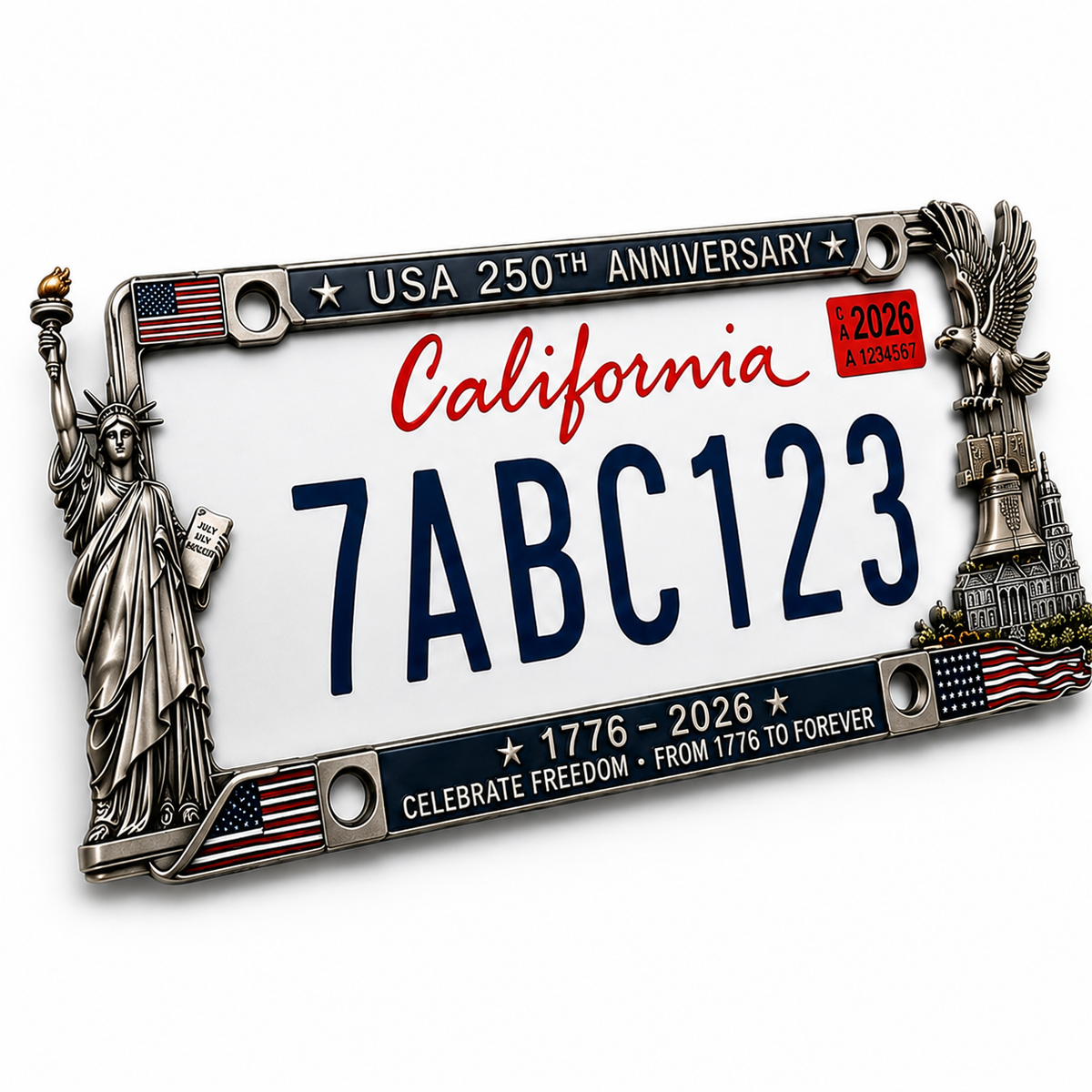 🔥 Father's Day 60% OFF!  - 🇺🇸 250th Anniversary Commemorative License Plate Frame🗽