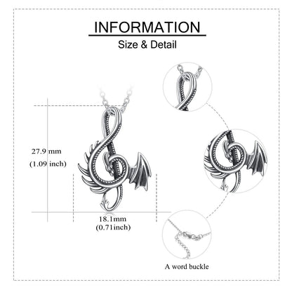 '' Always Be Yourself '' Dragon Necklace