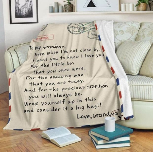 🎁Grandson's Gift -Letter Blanket (49% OFF TODAY)