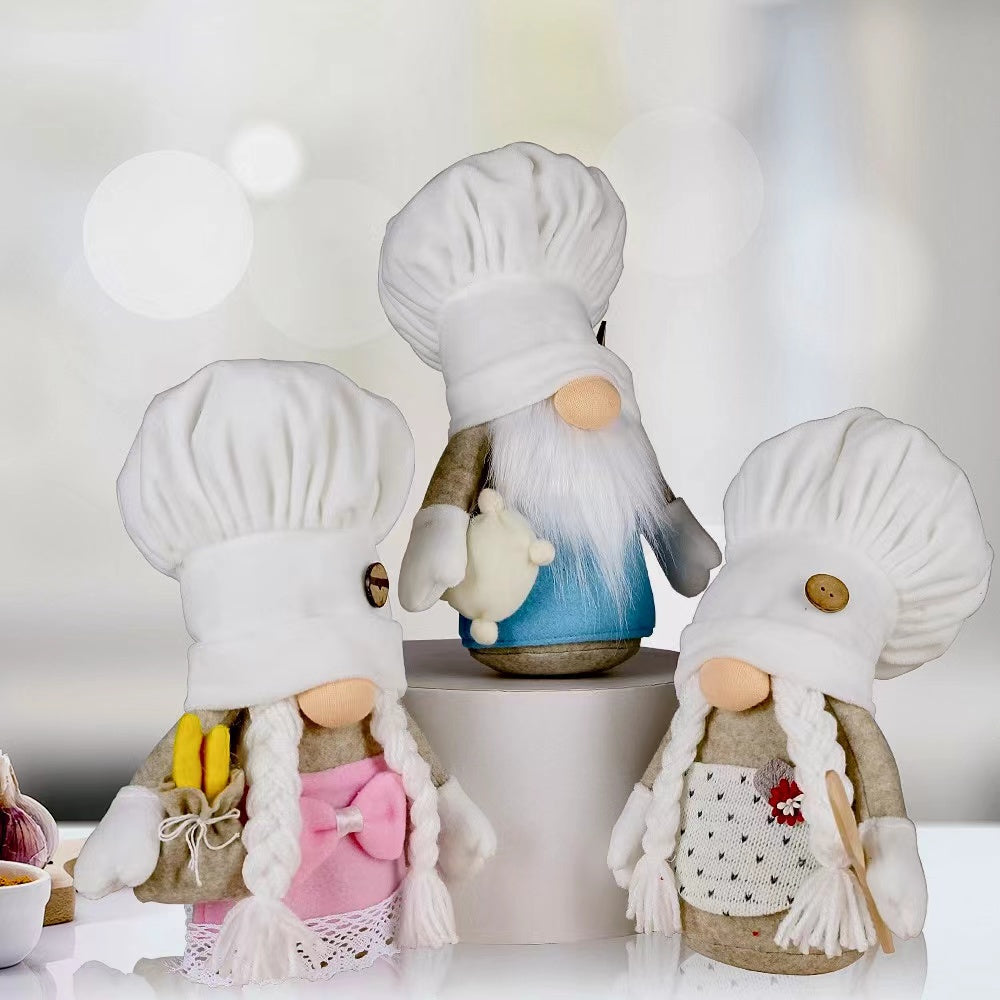 White Chef Hat Gnome
