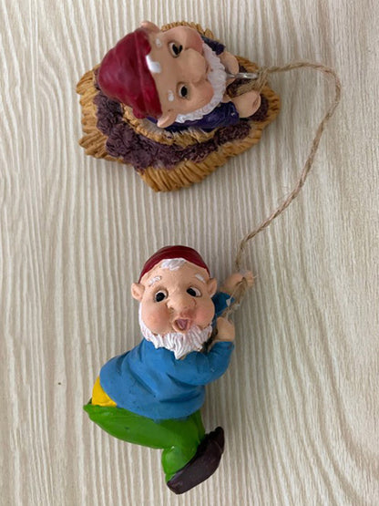 Sculpture de nains grimpants en résine, Statue d'art de Gnome, ornement de jardin, décoration de maison
