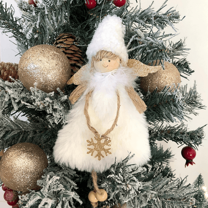Anges de Noël faits à la main avec chapeau 