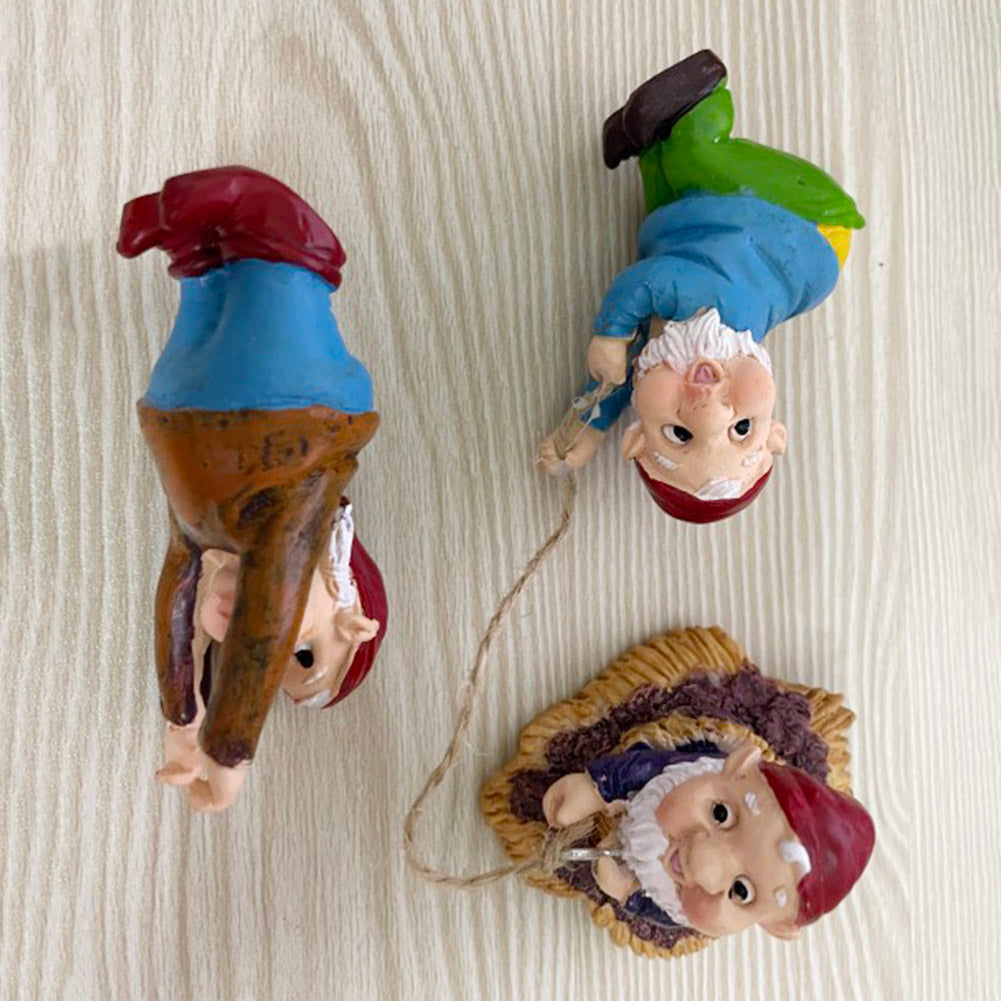Sculpture de nains grimpants en résine, Statue d'art de Gnome, ornement de jardin, décoration de maison