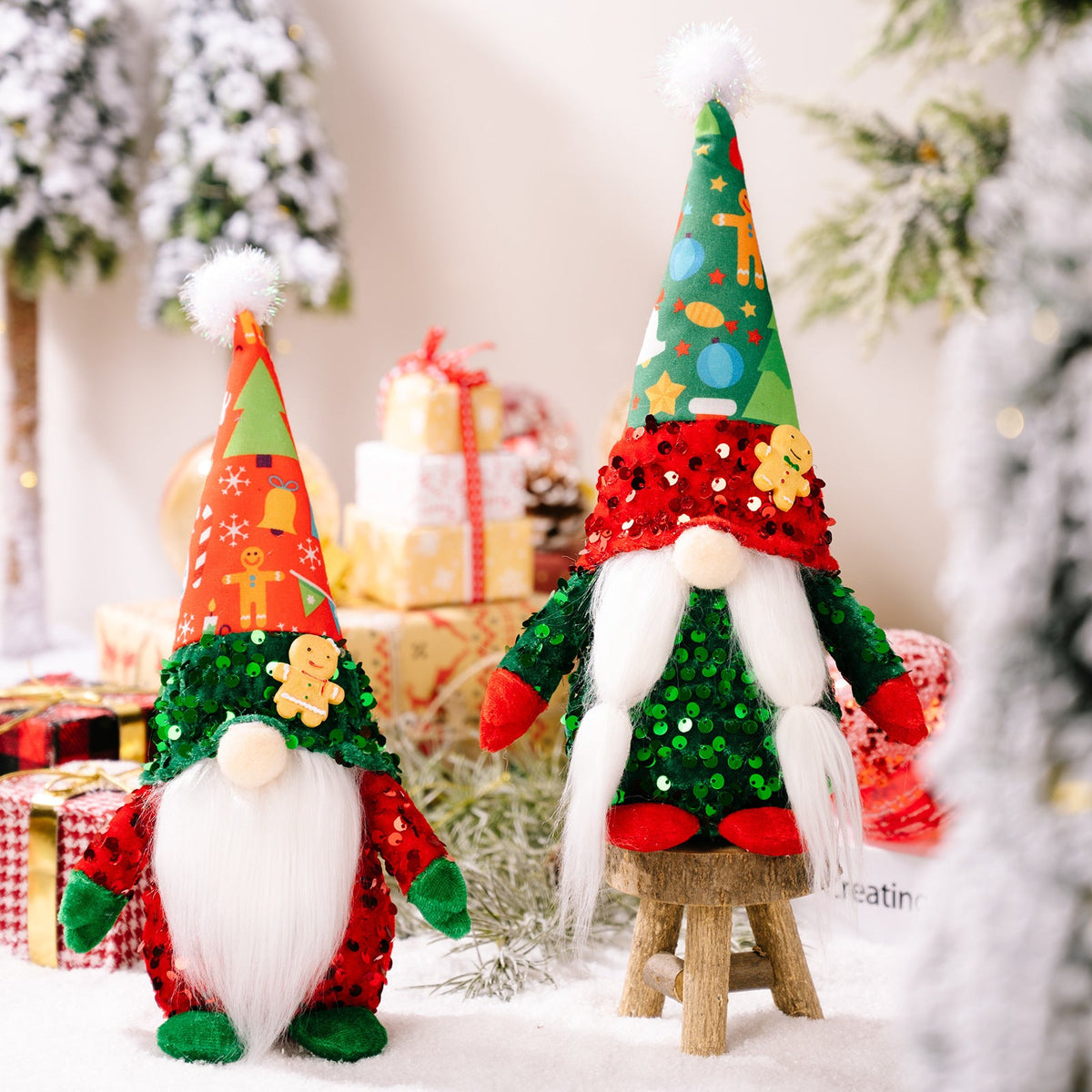 Gingerbread Man Sequin Gnome