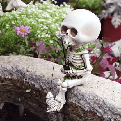 Accessoire de jardin squelette de pêche 