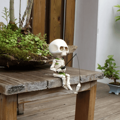 Accessoire de jardin squelette de pêche 