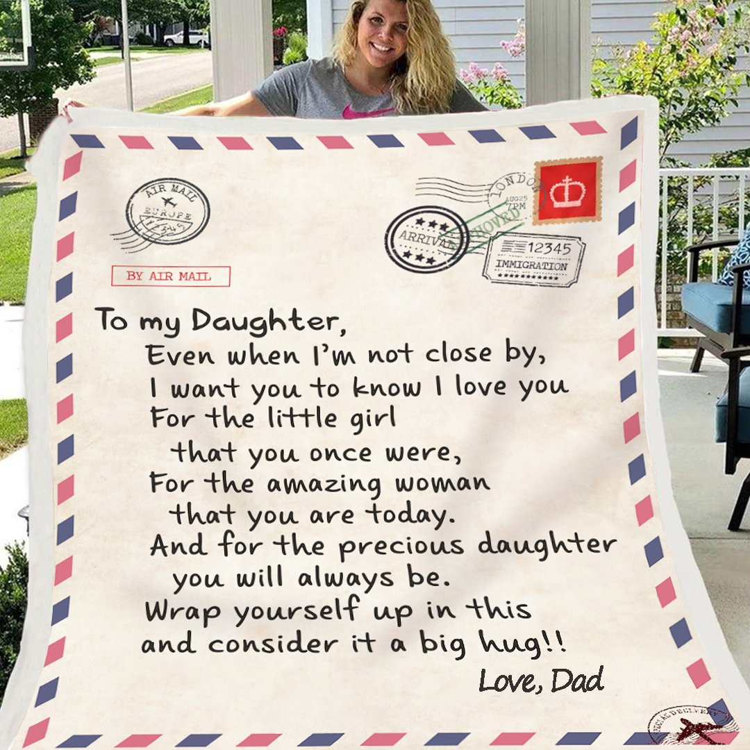 🎁Daughter's Gift - Letter Blanket Gift- Sweet Words To My Daughter (49% OFF TODAY)