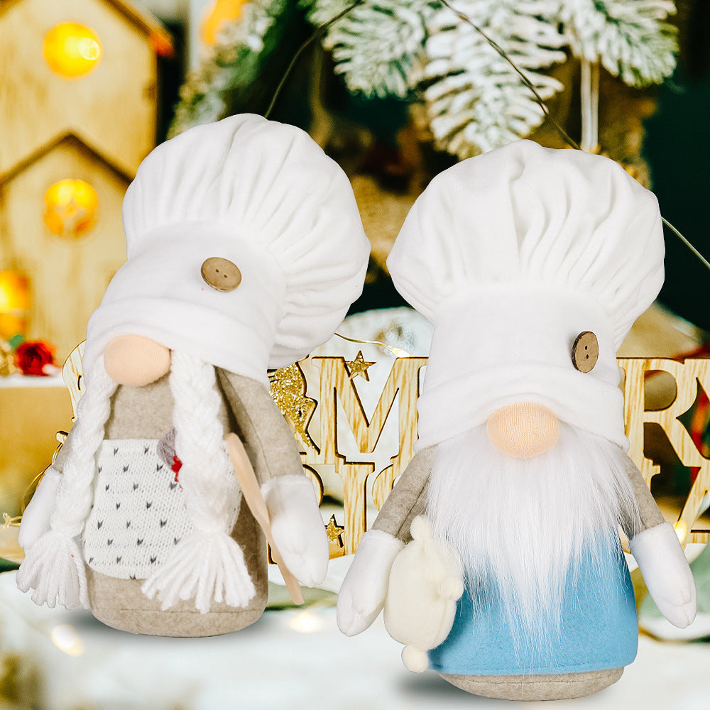 White Chef Hat Gnome