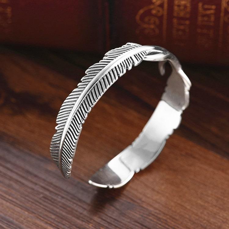 '' I will be always here with you '' Feather Bracelet
