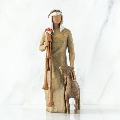 Zampognaro Shepherd with Bagpipe Nativity Figurine