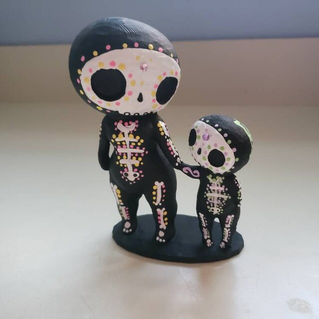 🎁Figurine de couple de crâne en sucre 