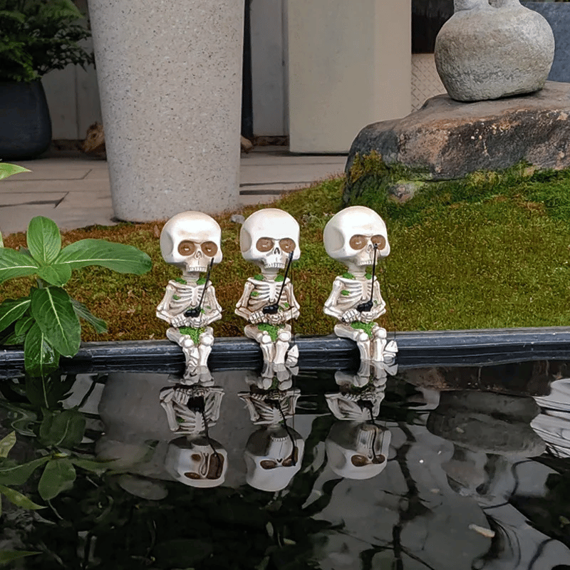 Accessoire de jardin squelette de pêche 