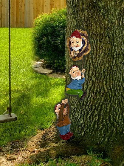 Sculpture de nains grimpants en résine, Statue d'art de Gnome, ornement de jardin, décoration de maison