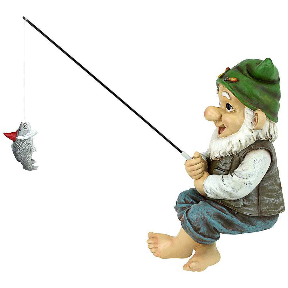 Statue de Gnome de jardin en résine, Figurines d'elfe nain de pêche, cour, pelouse, extérieur