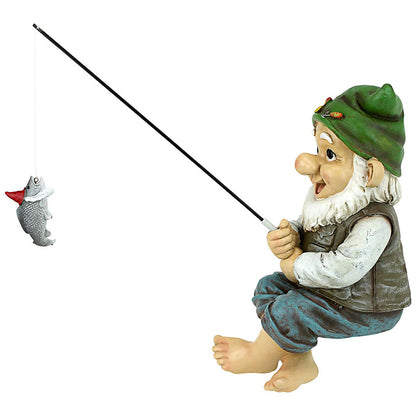 Statue de Gnome de jardin en résine, Figurines d'elfe nain de pêche, cour, pelouse, extérieur