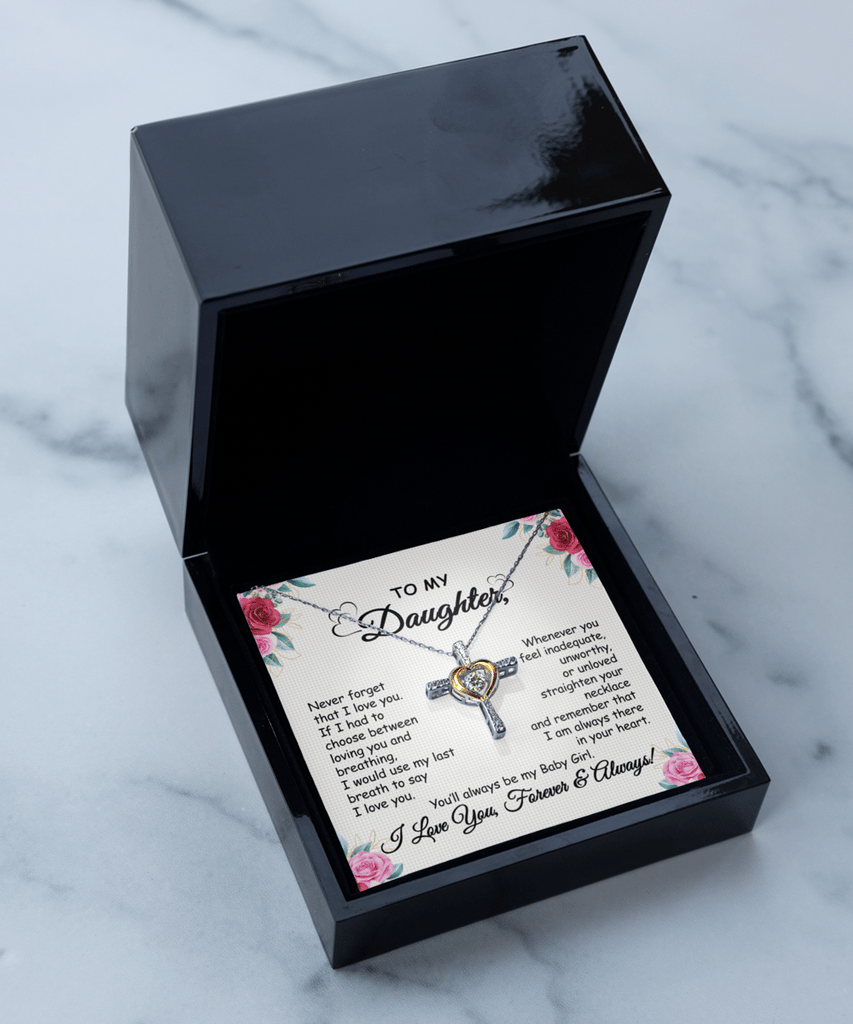 Collier de danse croisée avec carte de message