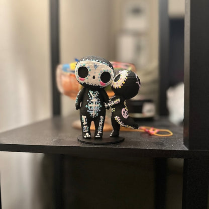 🎁Figurine de couple de crâne en sucre 