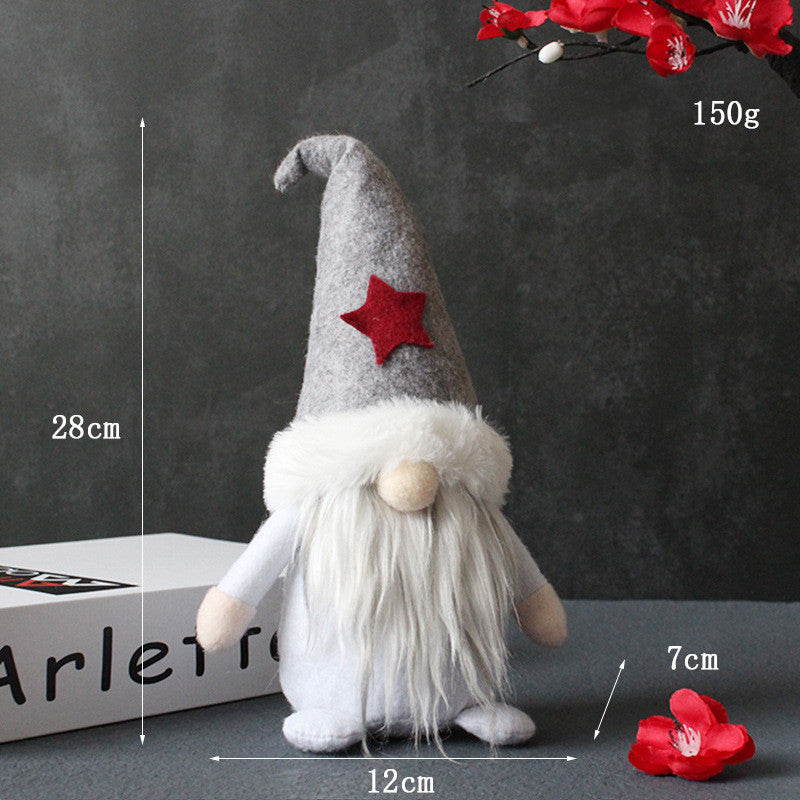 Cute Plush Gnomes With Red Hat And Plaid Apron