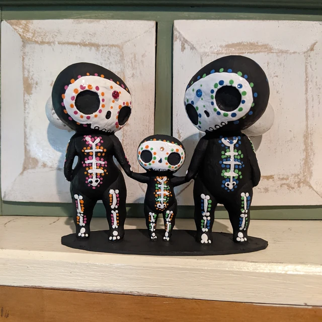 🎁Figurine de couple de crâne en sucre 