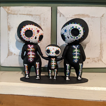 🎁Figurine de couple de crâne en sucre 