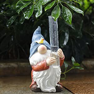 Sculpture de pluviomètre de nain de jardin 