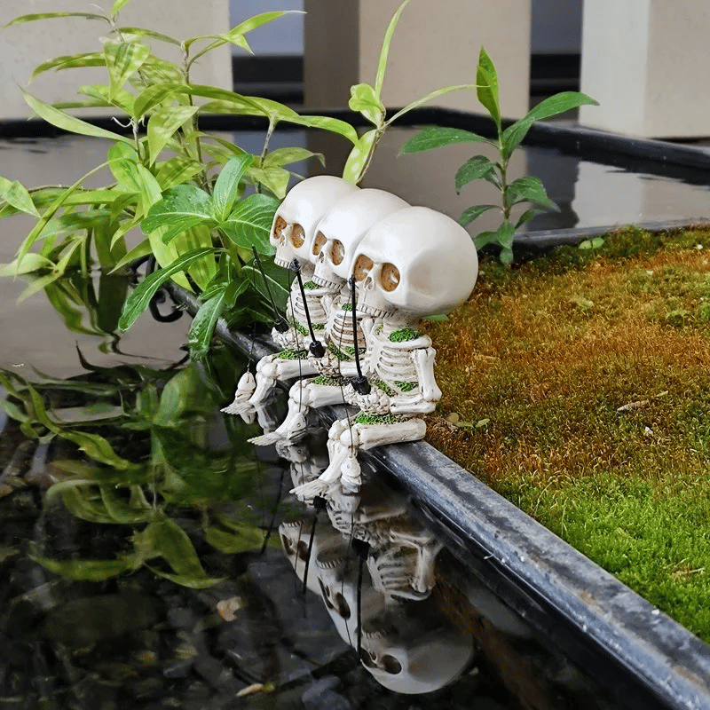 Accessoire de jardin squelette de pêche 
