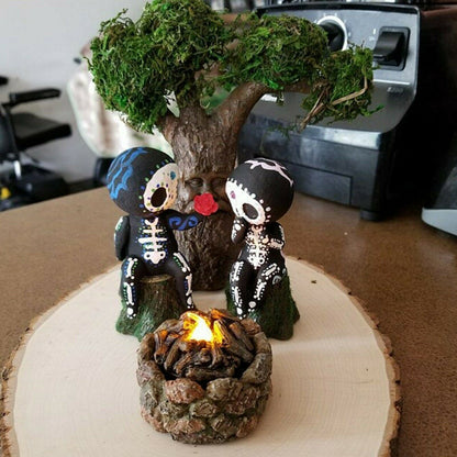 🎁Figurine de couple de crâne en sucre 