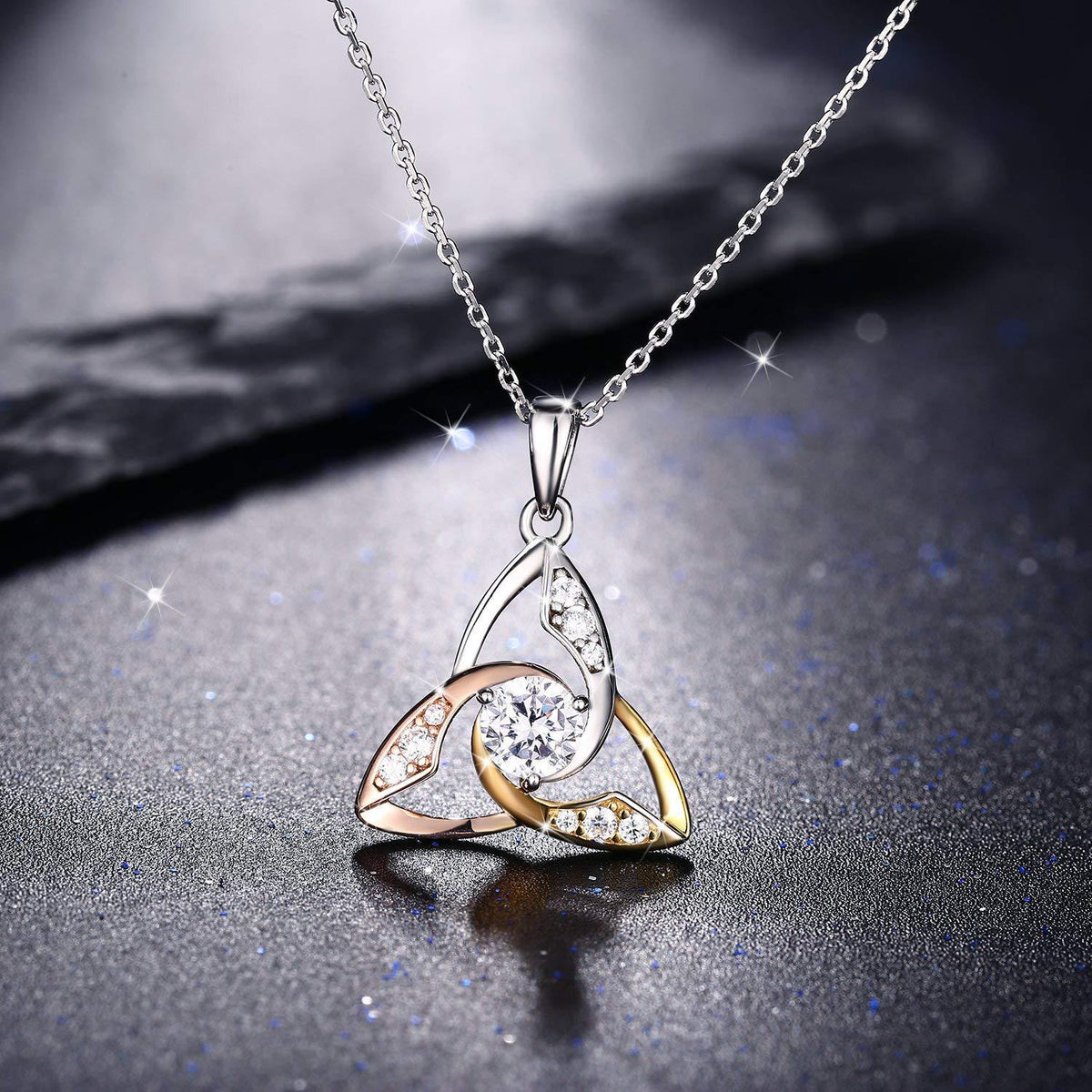 '' I Love You To Infinity And Beyond '' Celtic Love Necklace