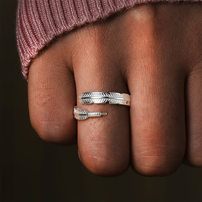 '' I Will Be Always Here With You '' Plume Ring