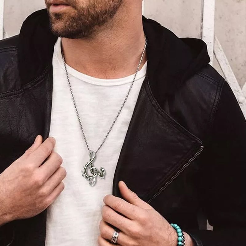 '' Always Be Yourself '' Dragon Necklace
