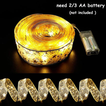 Vente de liquidation💥Guirlande lumineuse en ruban de Noël 