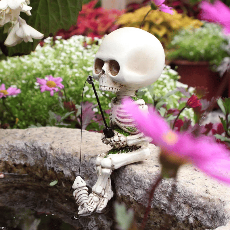 Accessoire de jardin squelette de pêche 