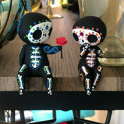🎁Figurine de couple de crâne en sucre 