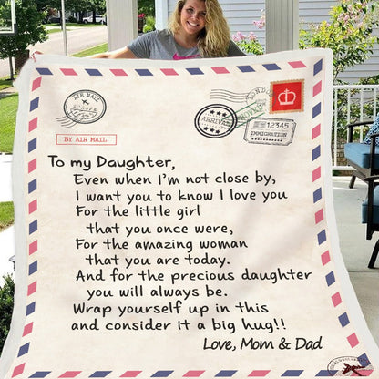 🎁Daughter's Gift - Letter Blanket Gift- Sweet Words To My Daughter (49% OFF TODAY)