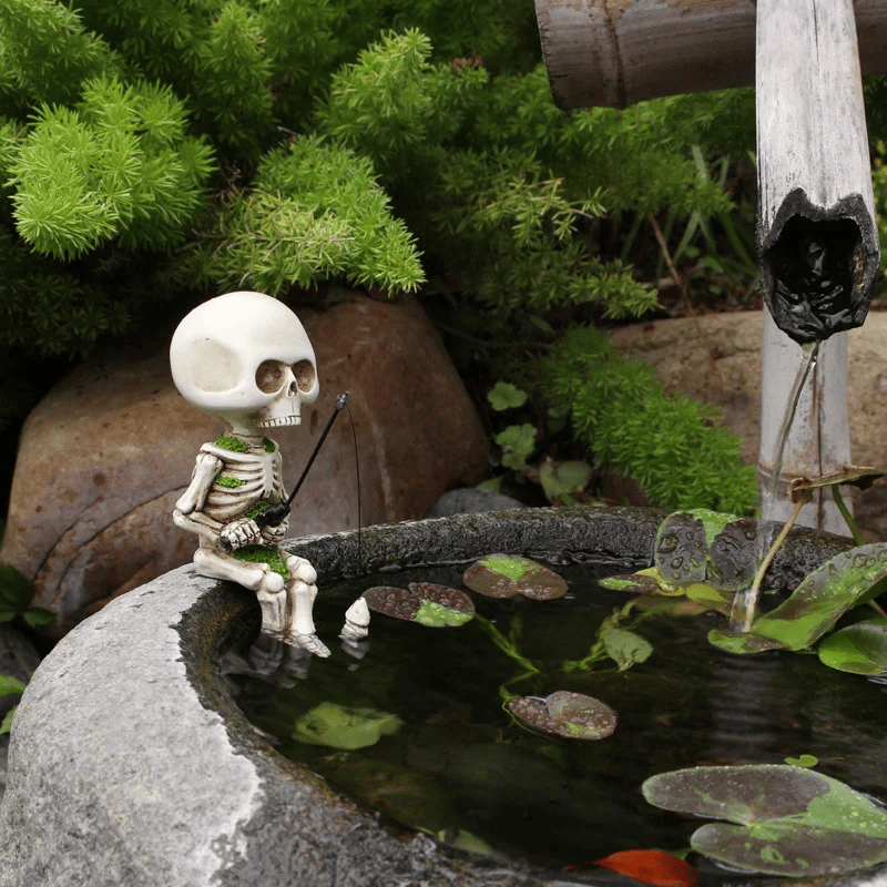 Accessoire de jardin squelette de pêche 