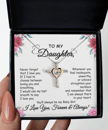 Collier de danse croisée avec carte de message