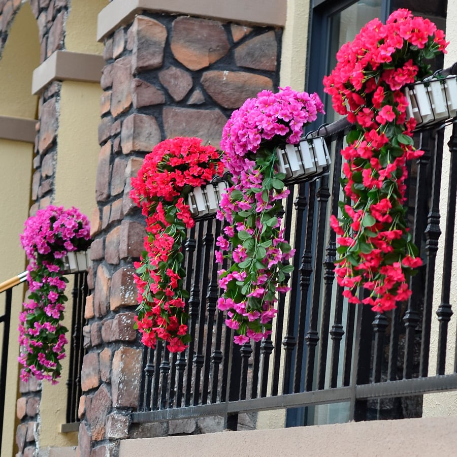 Simulated Violet Wall Hanging Flower Vine