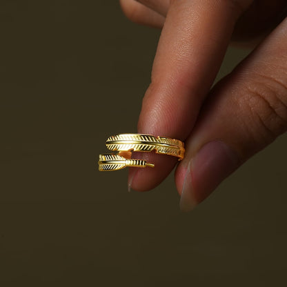 '' I Will Be Always Here With You '' Plume Ring