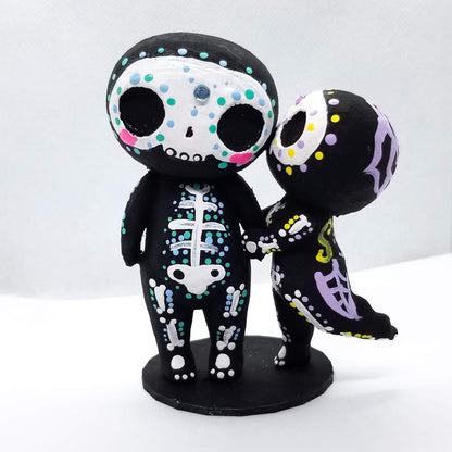 🎁Figurine de couple de crâne en sucre 